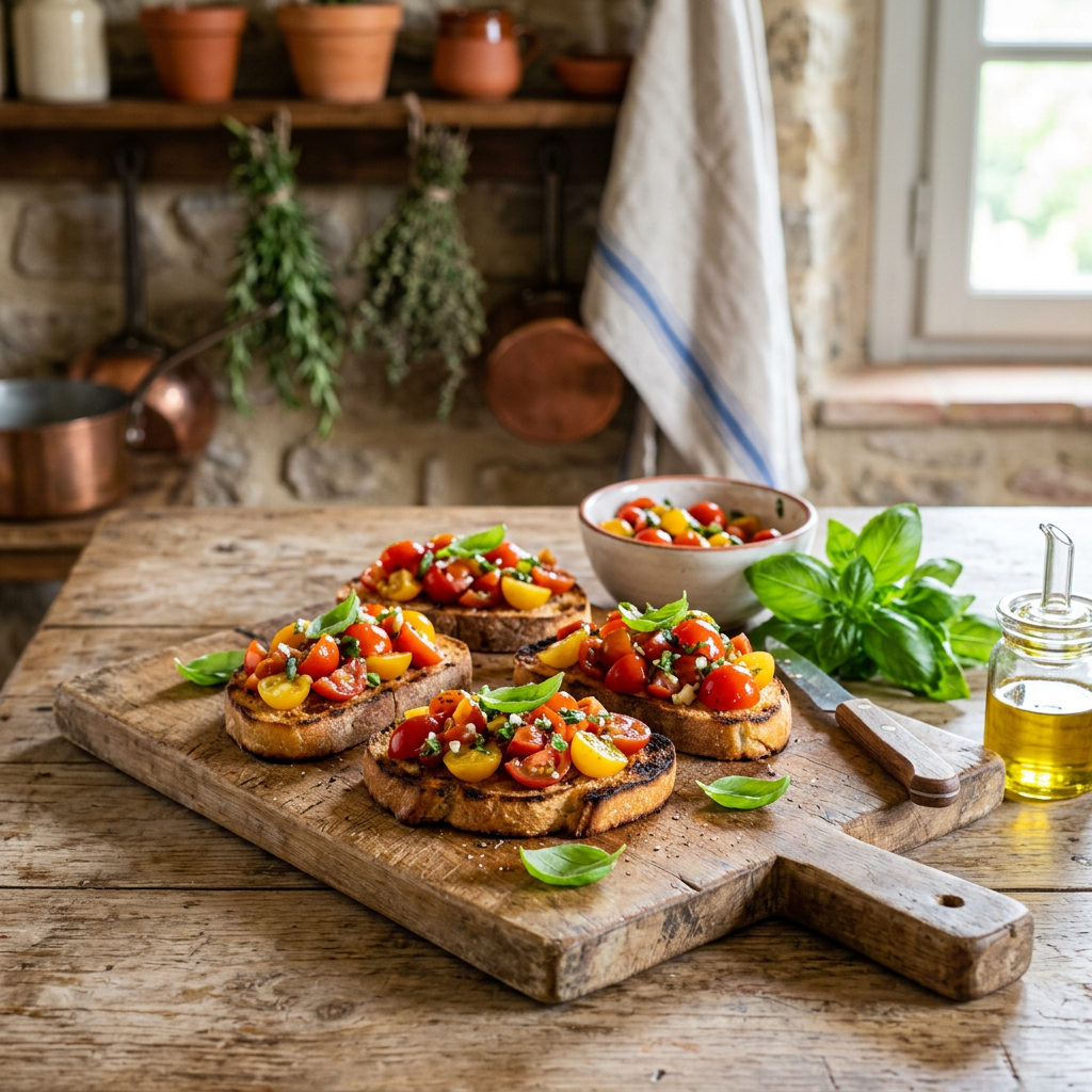 Bruschetta with Tomato and Basil