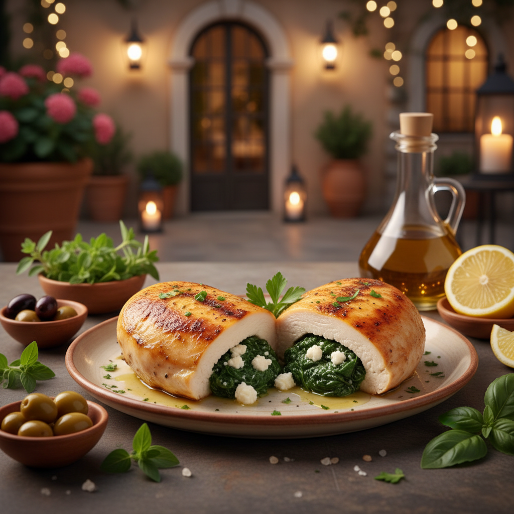 Spinach and Feta Stuffed Chicken Breast