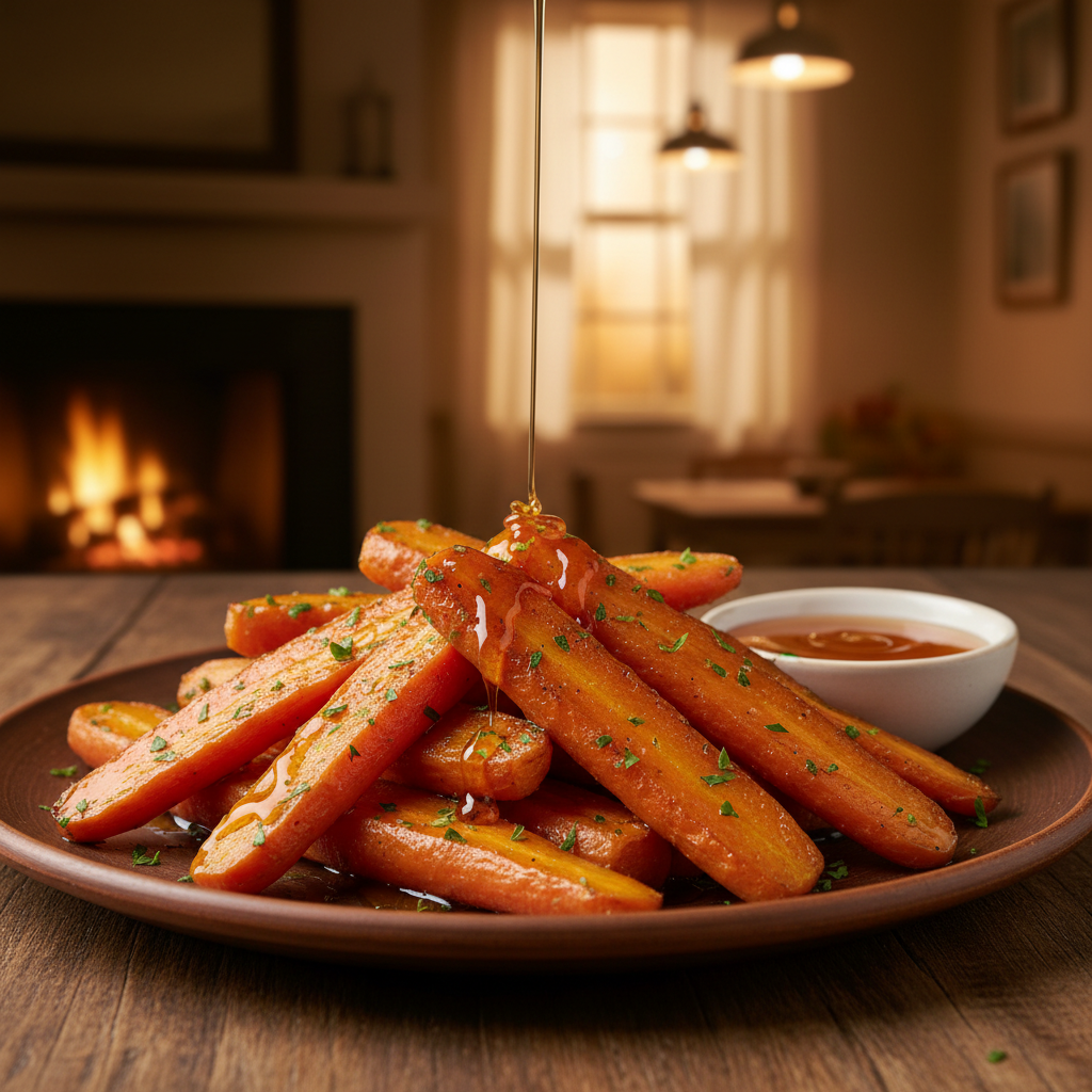Honey Maple Roasted Carrots