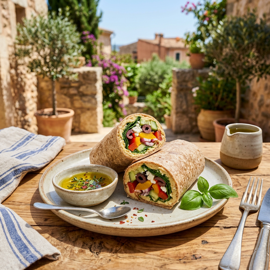 Mediterranean Veggie Wraps