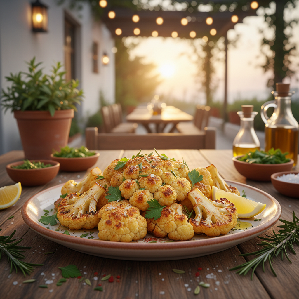 Mediterranean Roasted Cauliflower