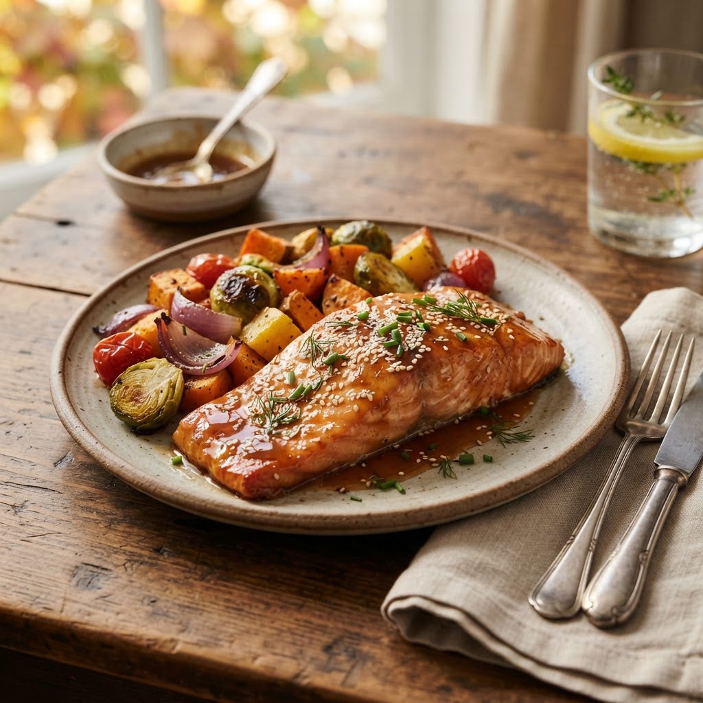 Maple Ginger Glazed Salmon