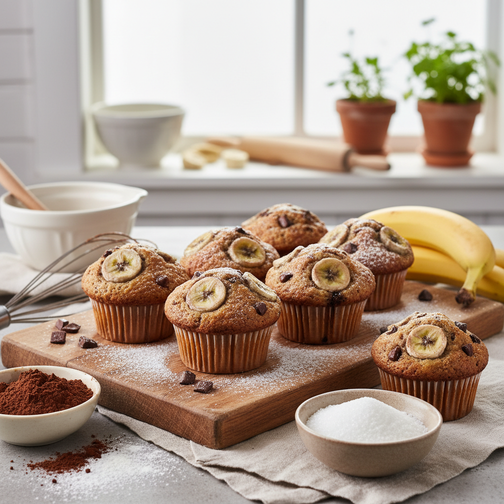 Chocolate Banana Muffins