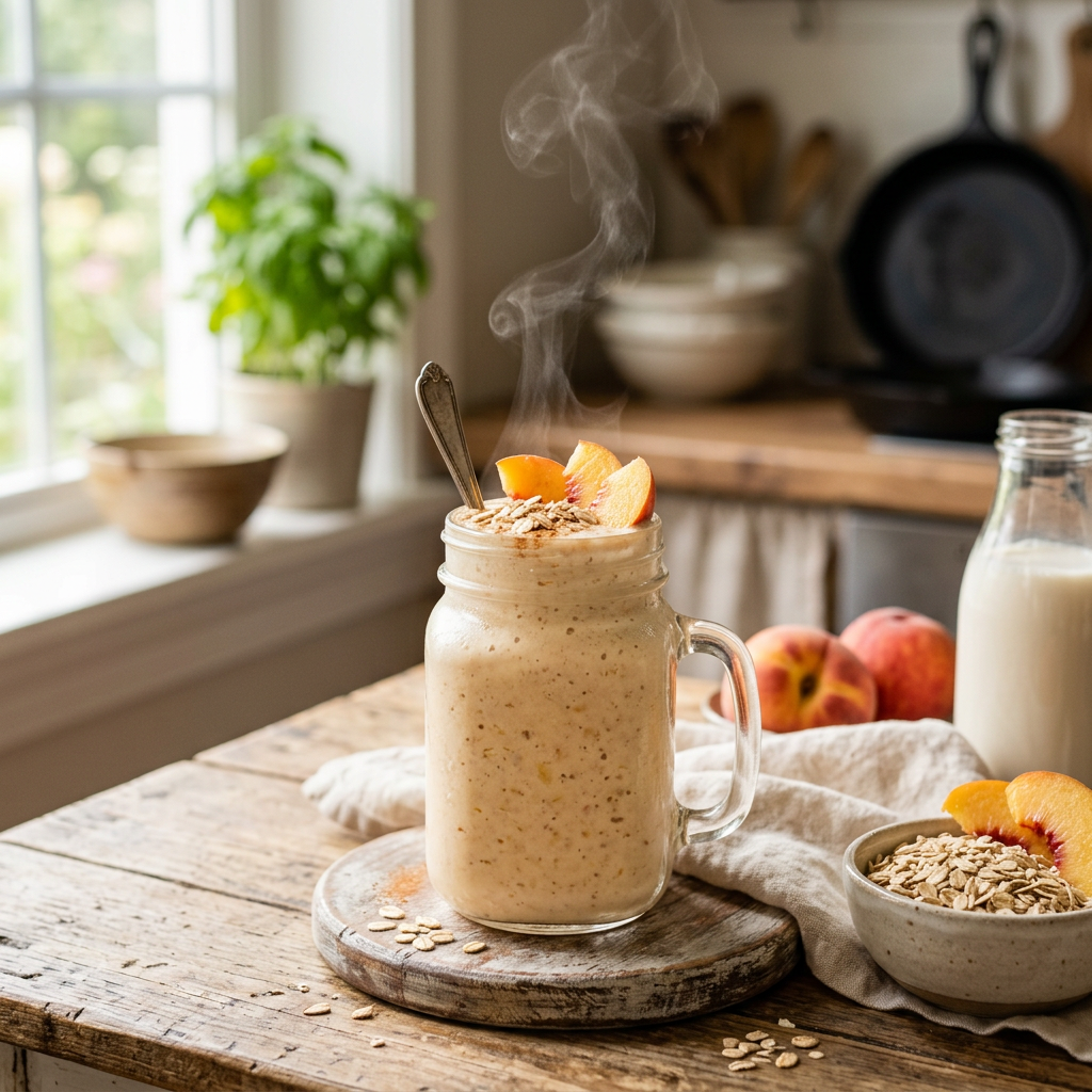 Peach Oatmeal Smoothie