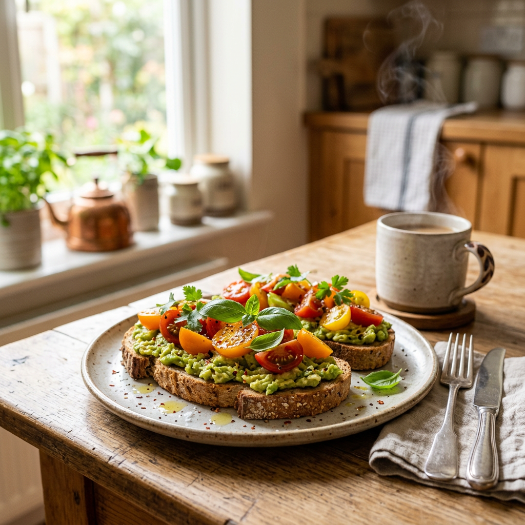Avocado Toast with Tomatoes