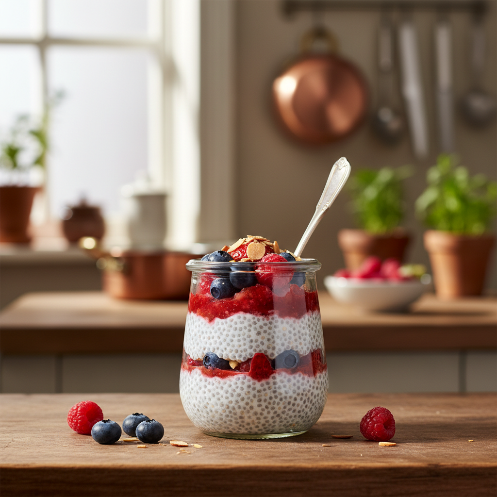 Chia Seed and Berry Parfait