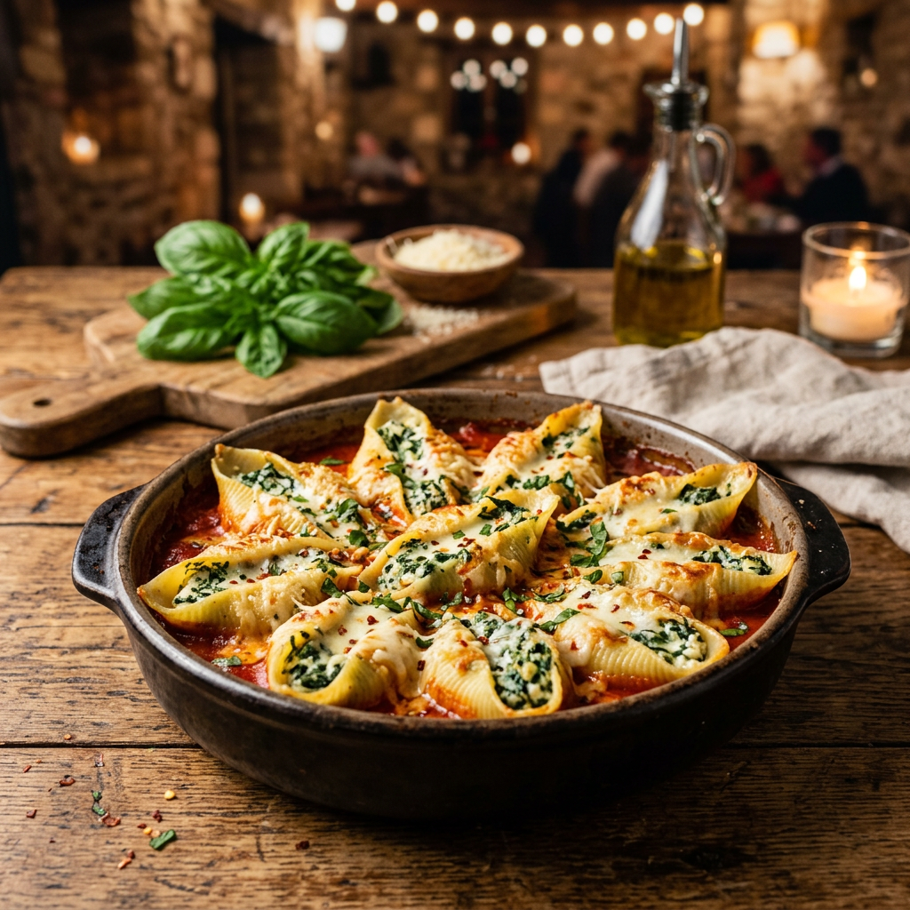 Spinach Ricotta Stuffed Shells