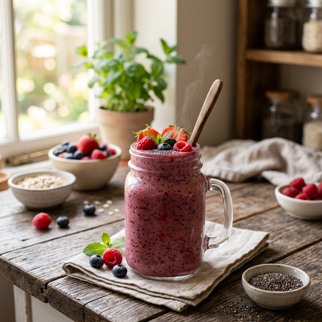 Berry Chia Seed Smoothie