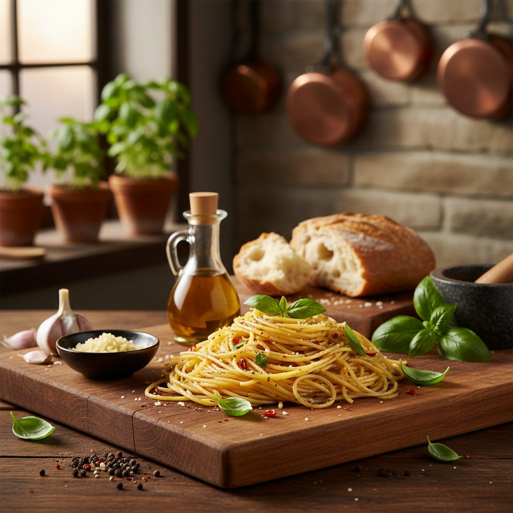 Dairy Free Spaghetti Aglio e Olio