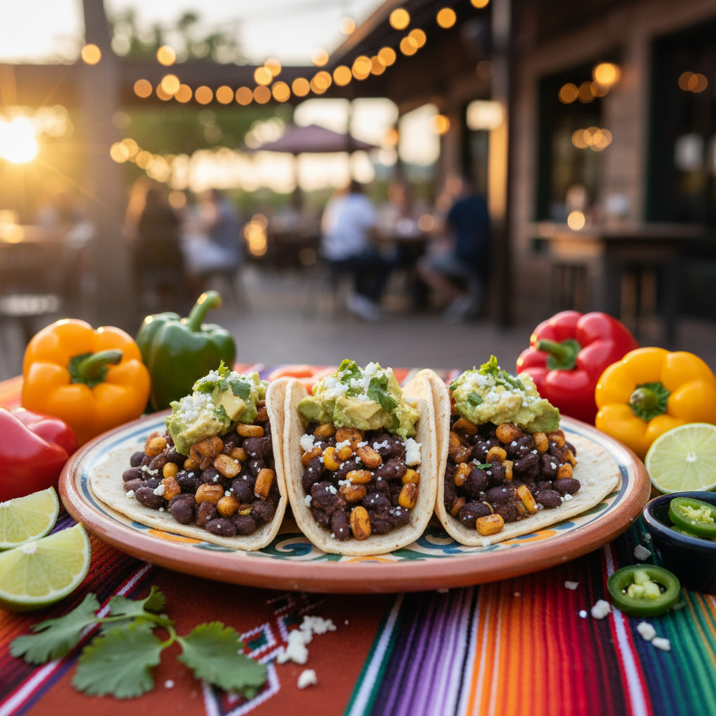 Black Bean Tacos with Avocado Salsa