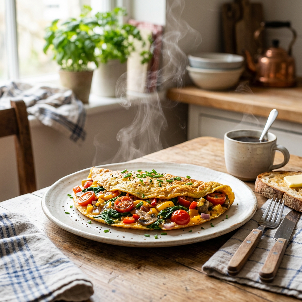 Loaded Veggie Omelet