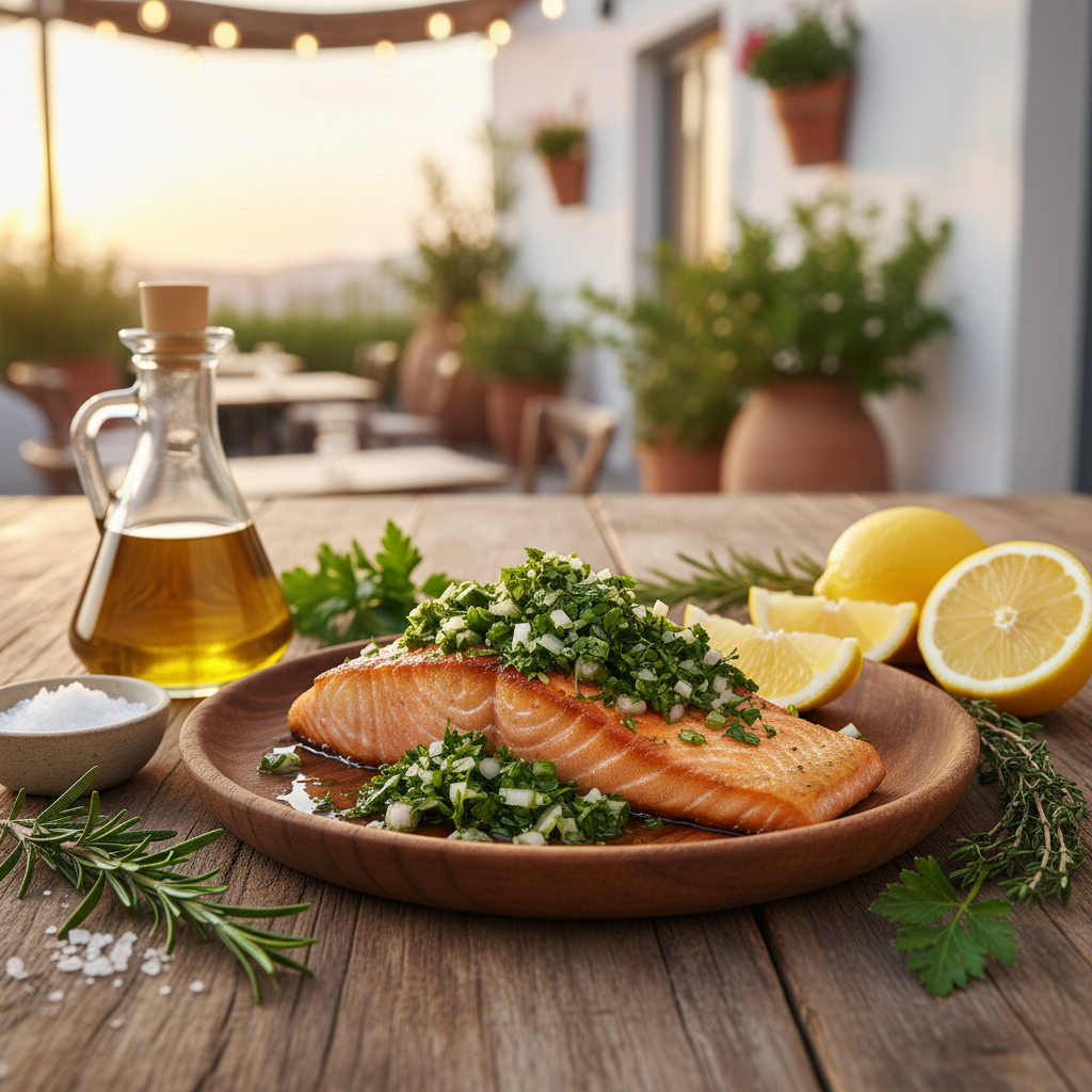 Lemon-Herb Seared Salmon with Parsley Relish