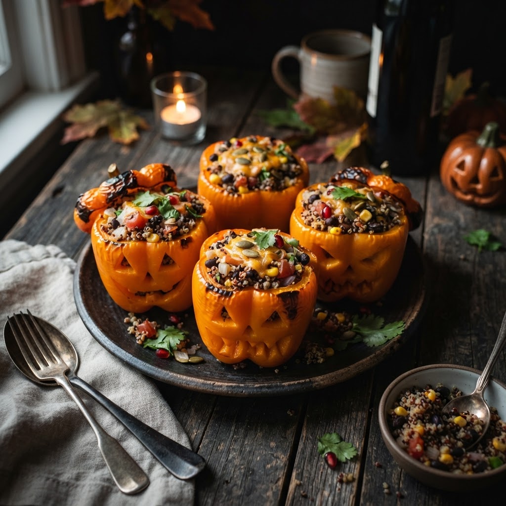 Witch's Potion Stuffed Bell Peppers