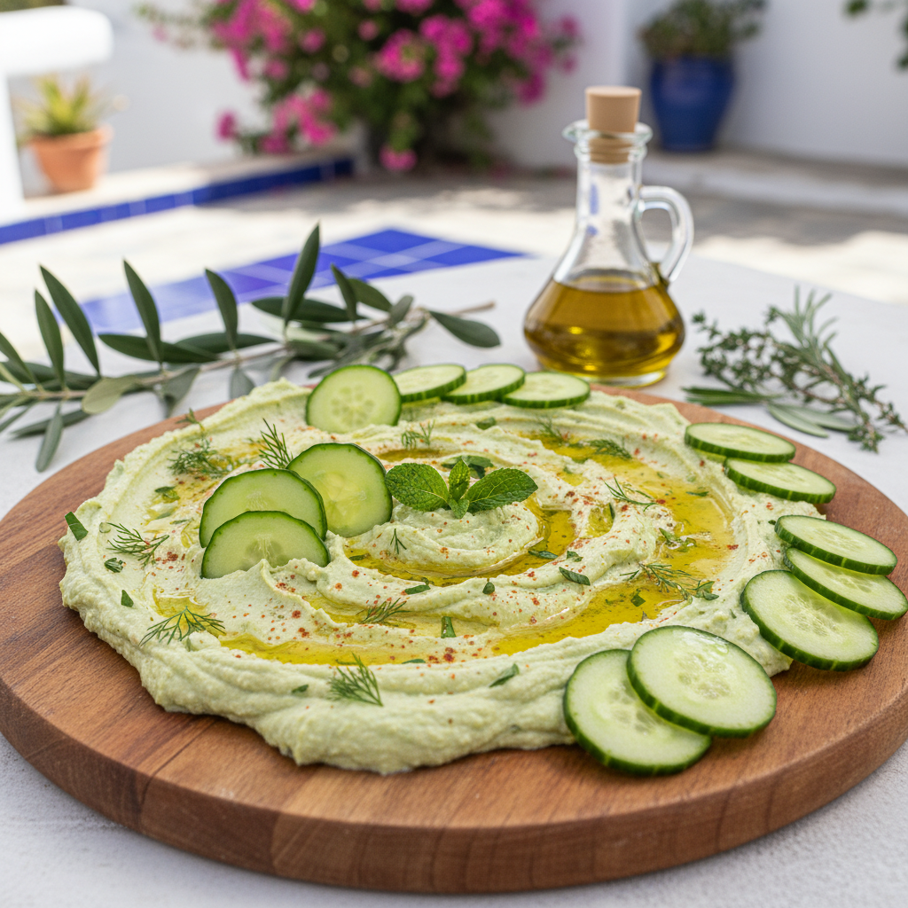 Cucumber Hummus Snack
