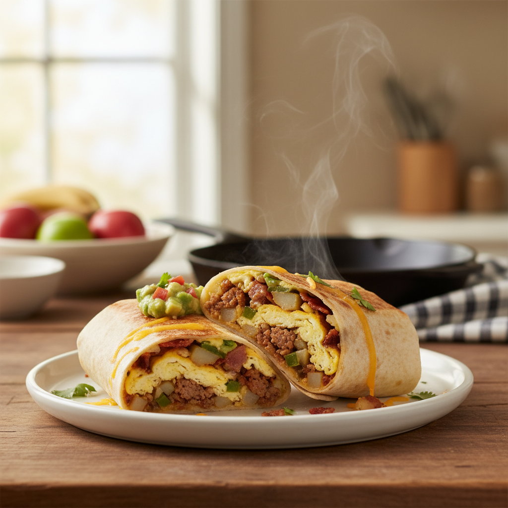American-Style Breakfast Burrito