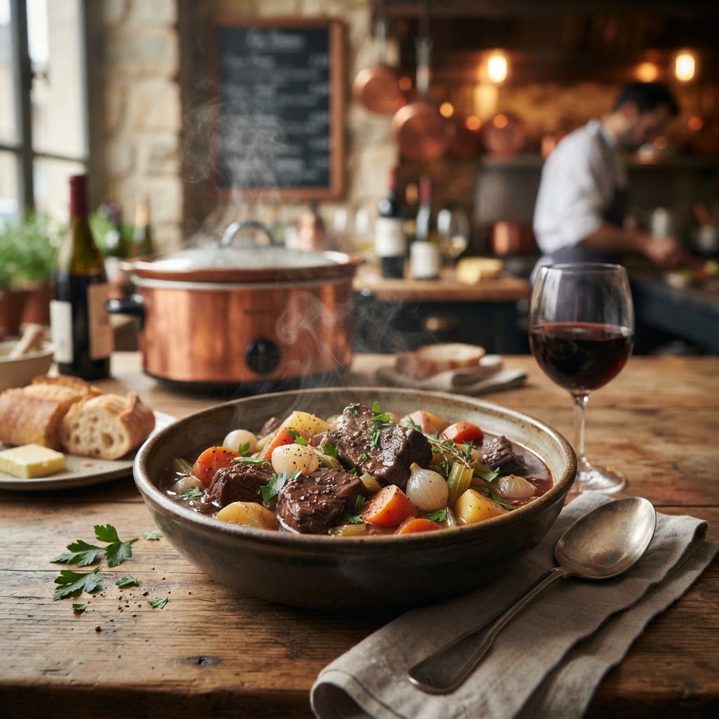 Slow-Cooked Beef and Root Stew