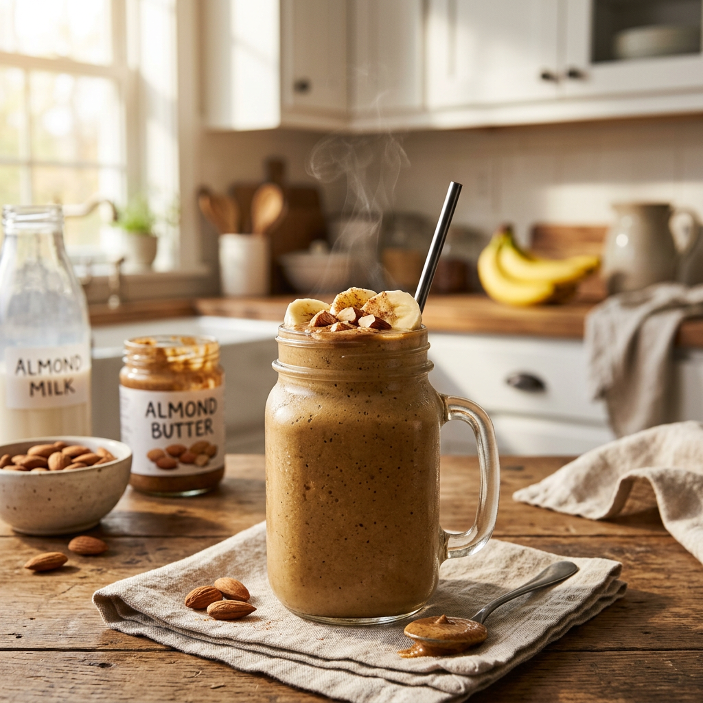 Almond Butter Banana Smoothie