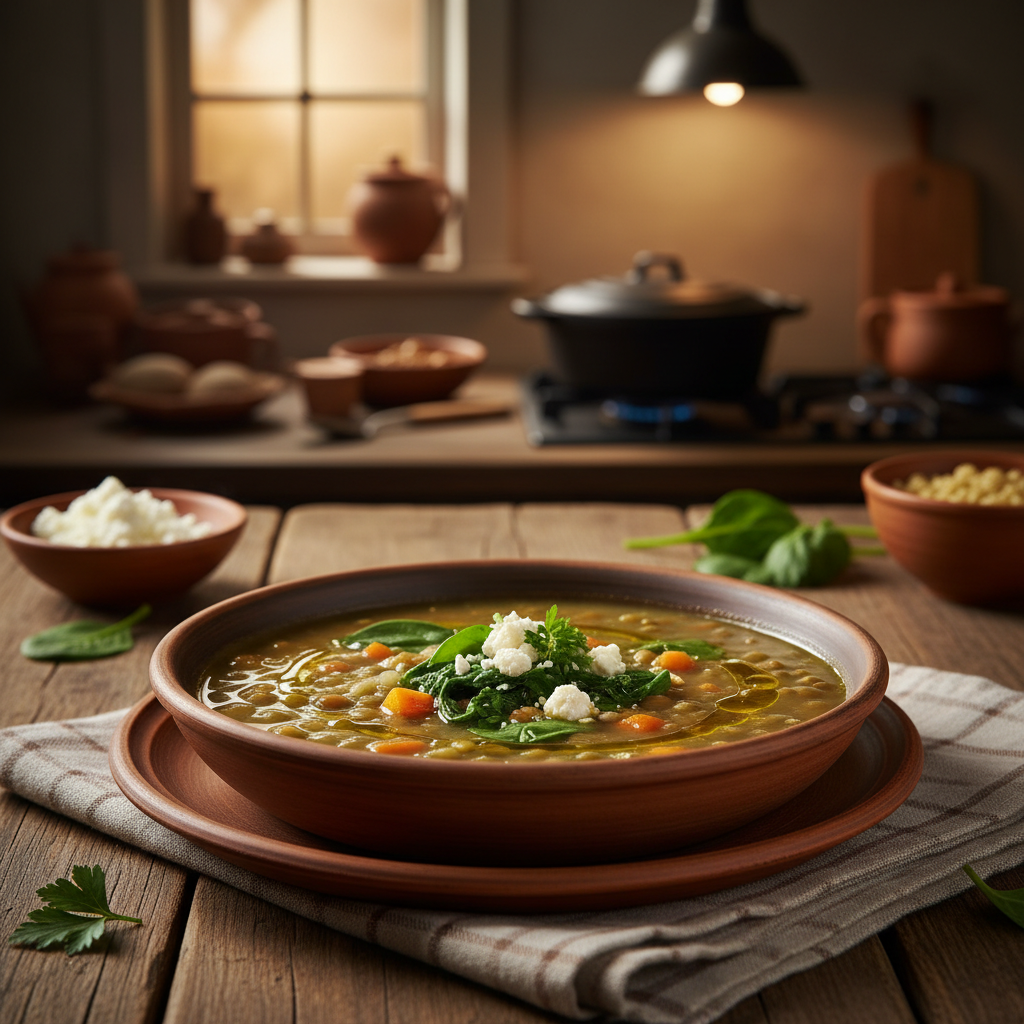 Lentil Soup with Spinach