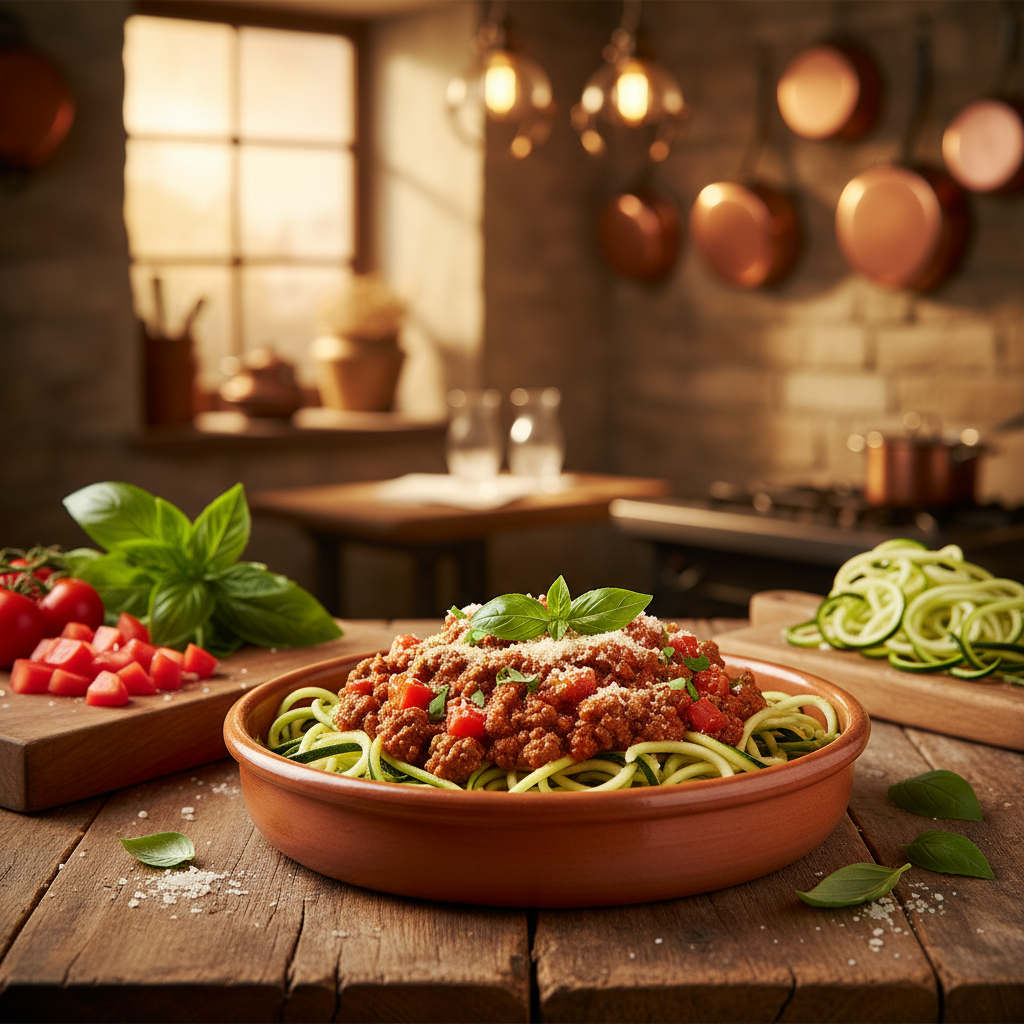 Zucchini Noodle Beef Bolognese