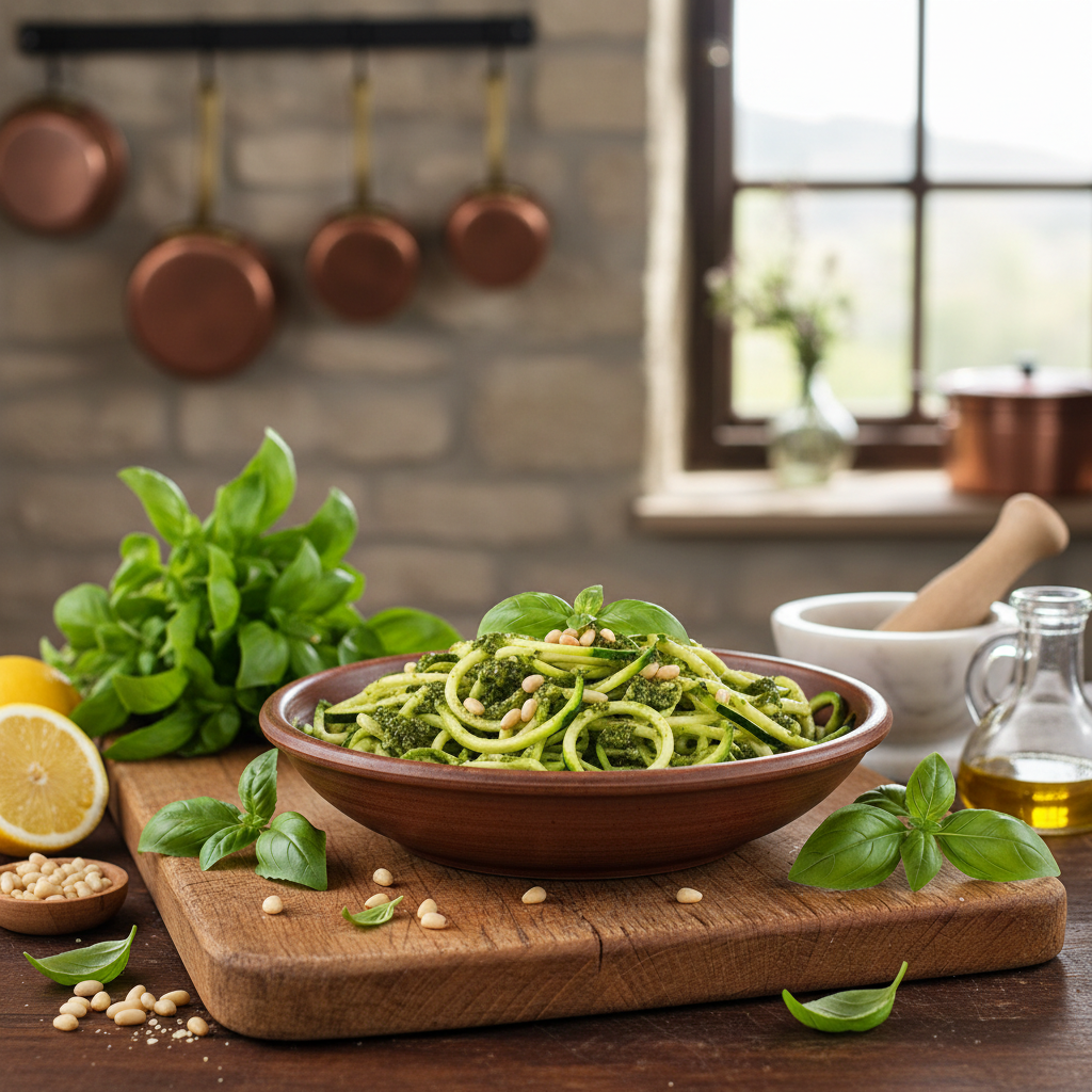 Pesto Zucchini Noodles
