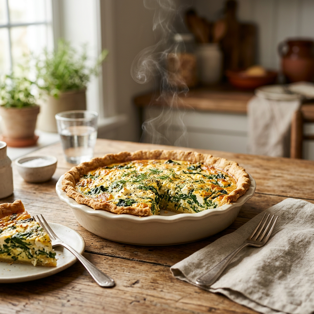 Classic Spinach and Feta Quiche