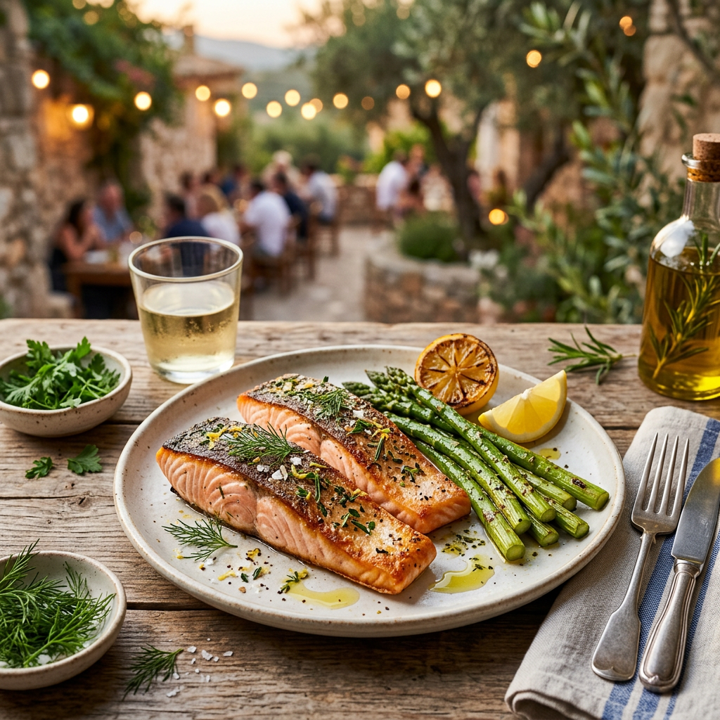 Herb-Roasted Salmon with Asparagus