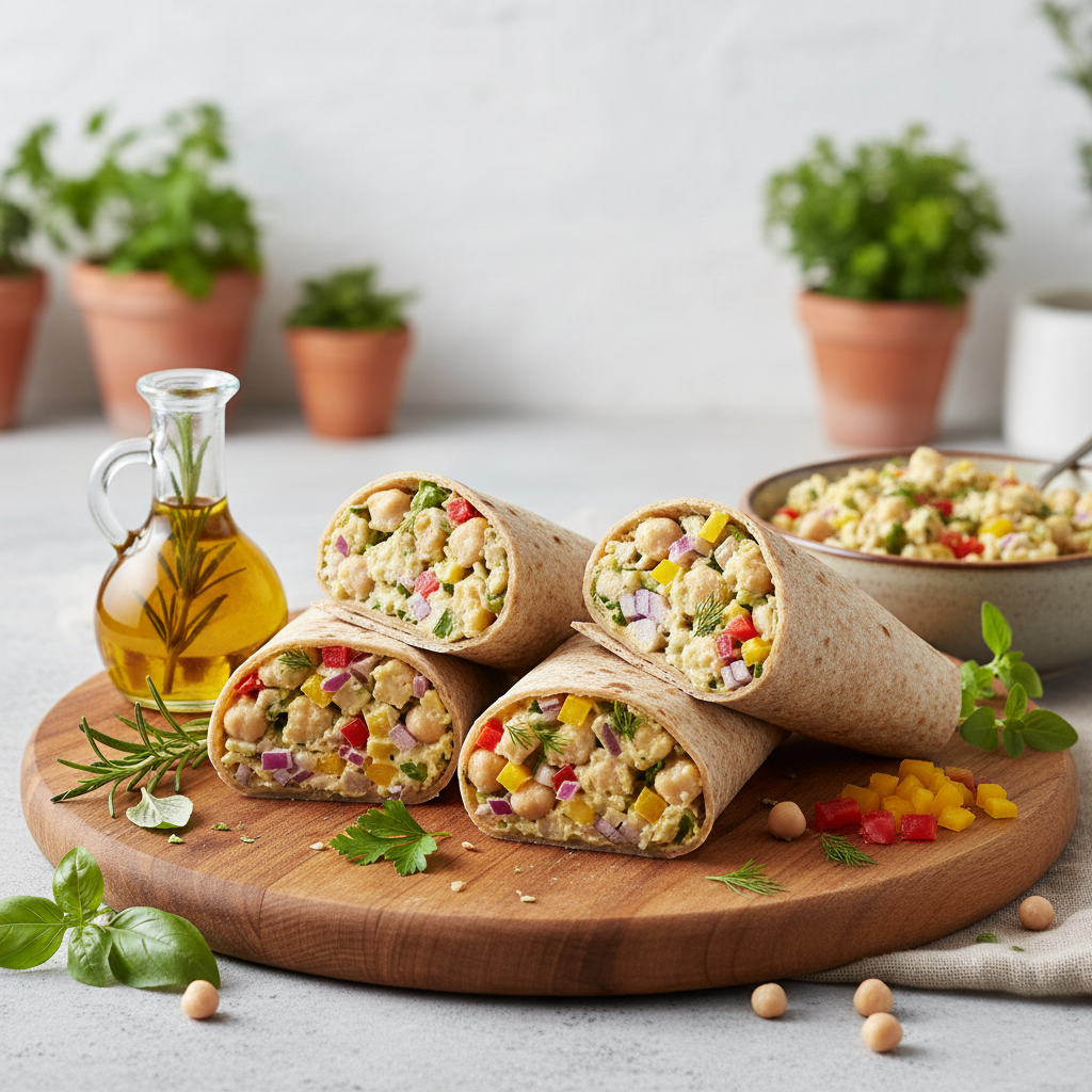 Chickpea Salad Wraps