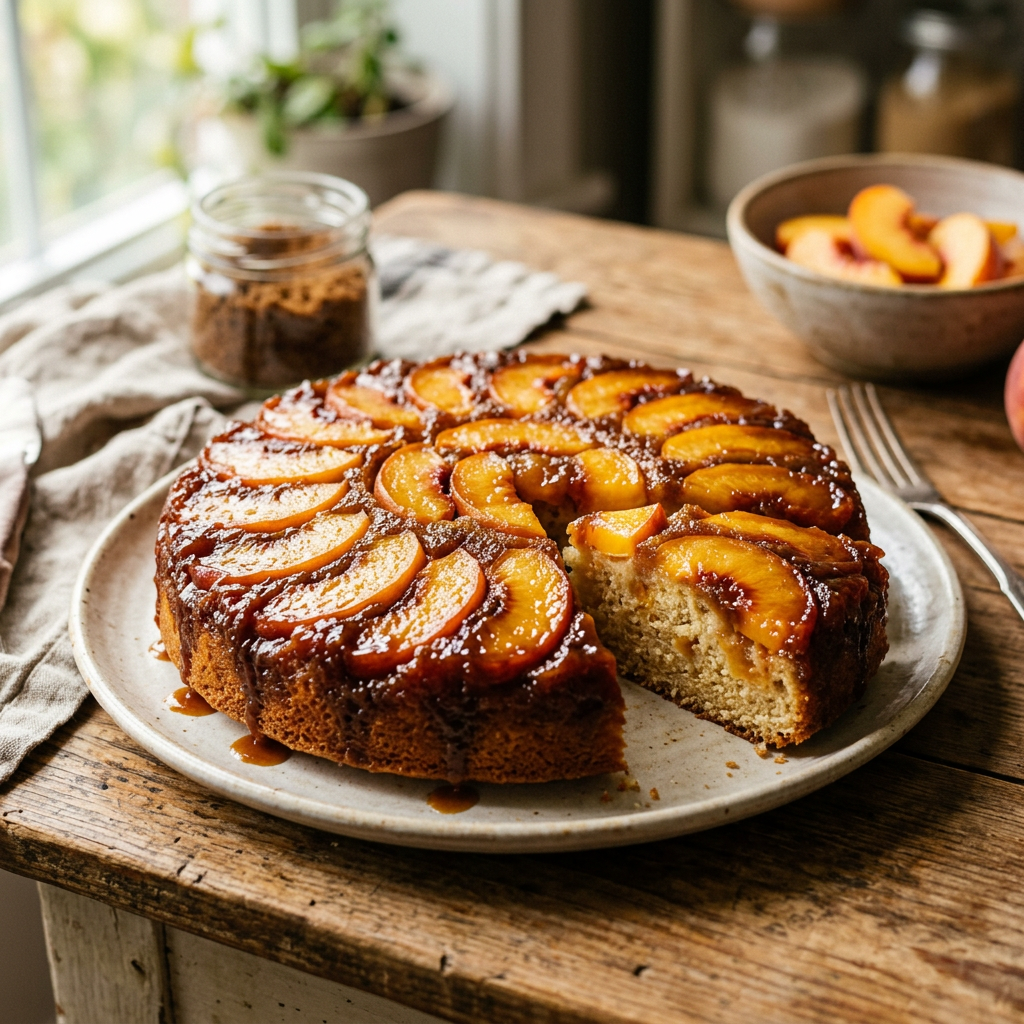 Peach Upside-Down Cake
