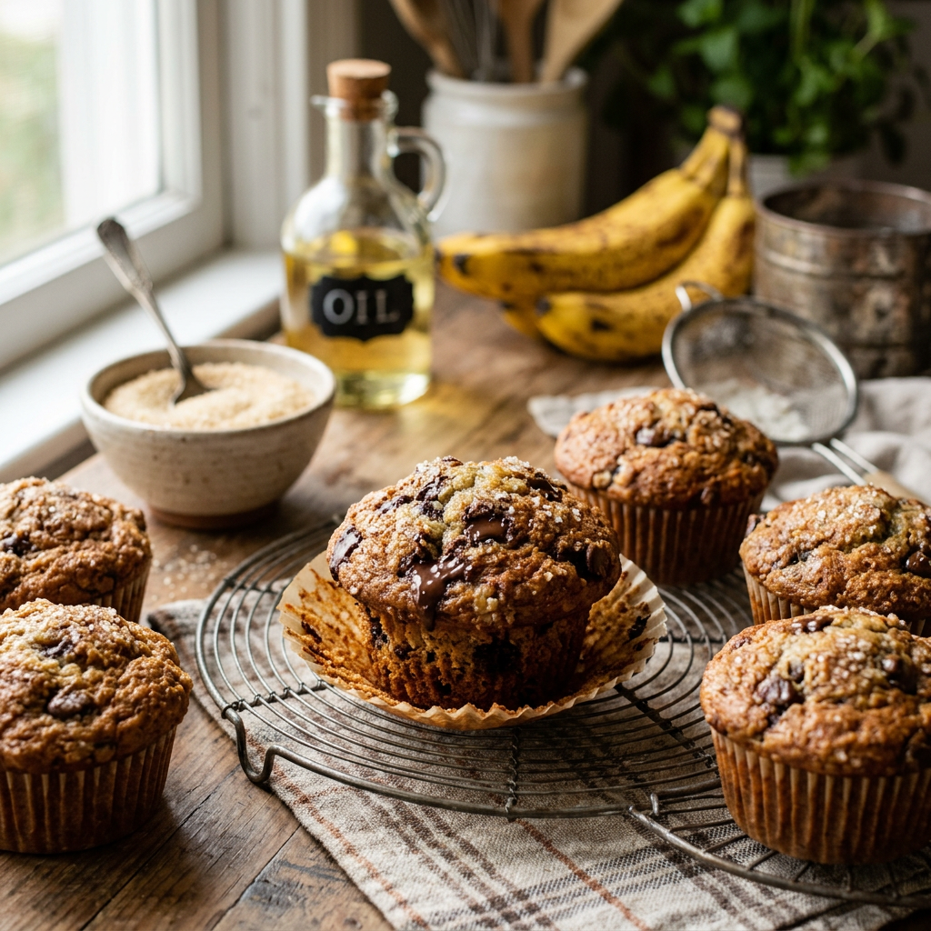 Banana Chocolate Chip Muffins
