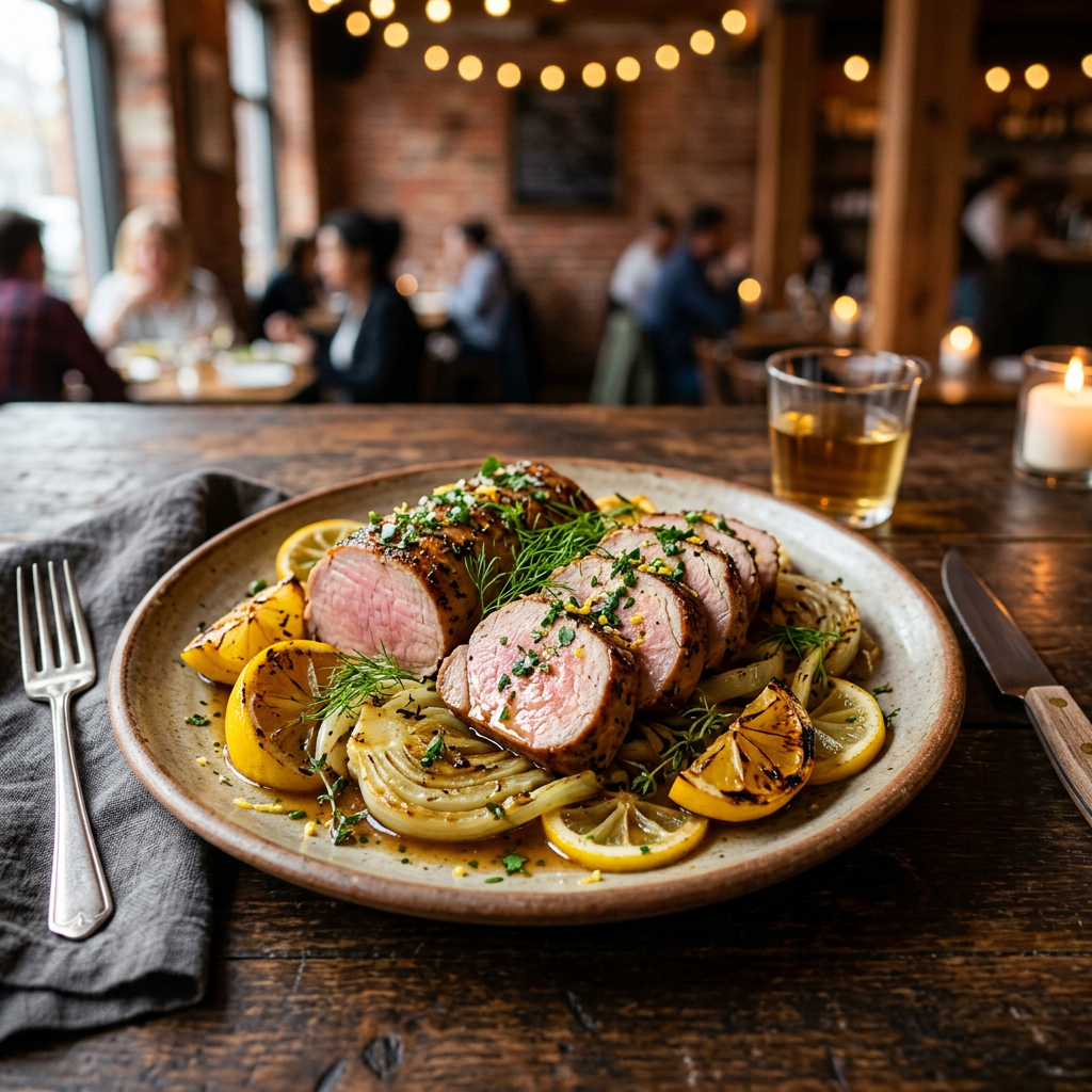 Roasted Pork Tenderloin with Fennel and Lemon