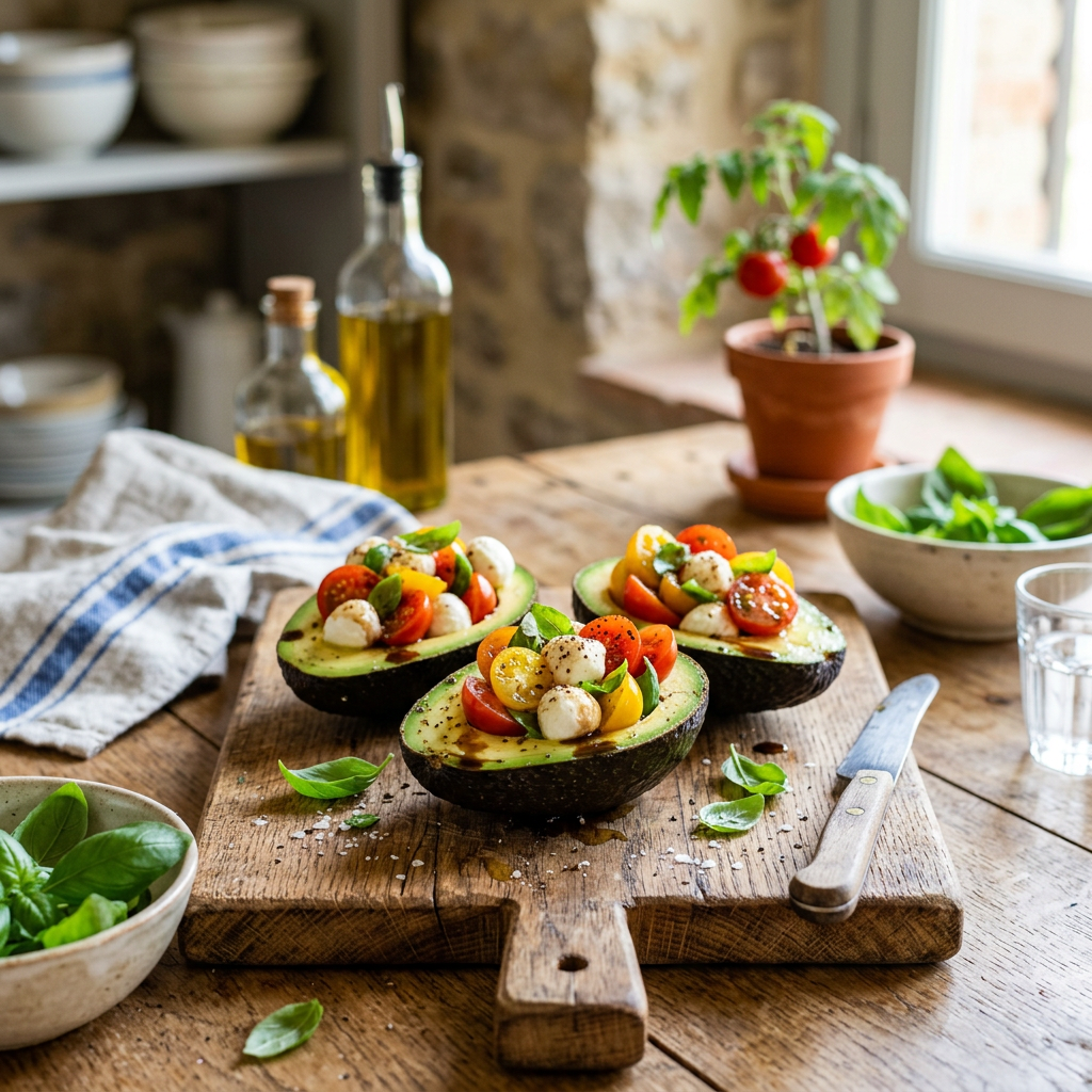 Caprese Stuffed Avocados