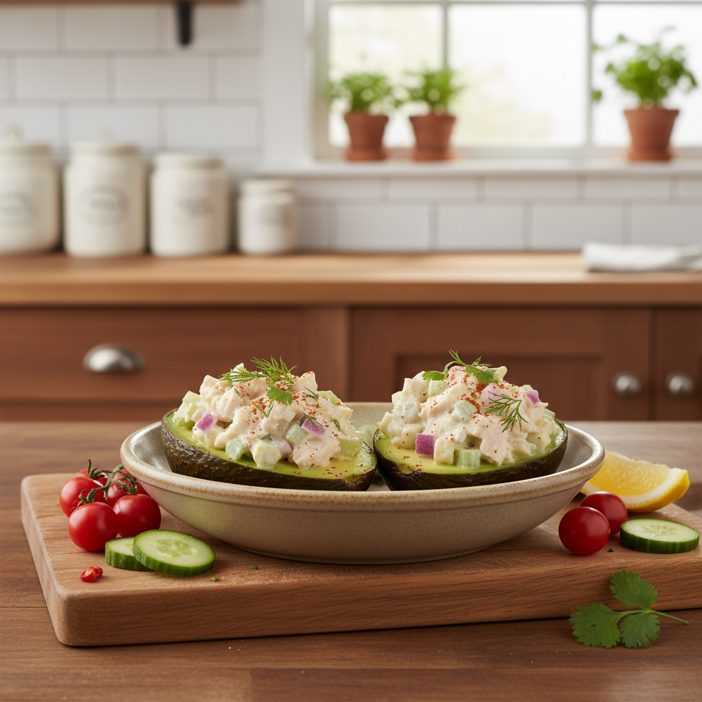Stuffed Avocado with Chicken Salad