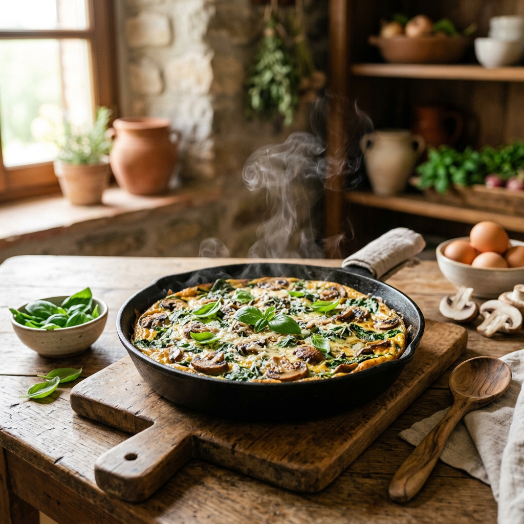 Spinach & Mushroom Egg Frittata