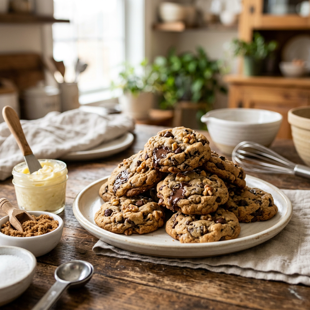 Chocolate Chip Walnut Cookies