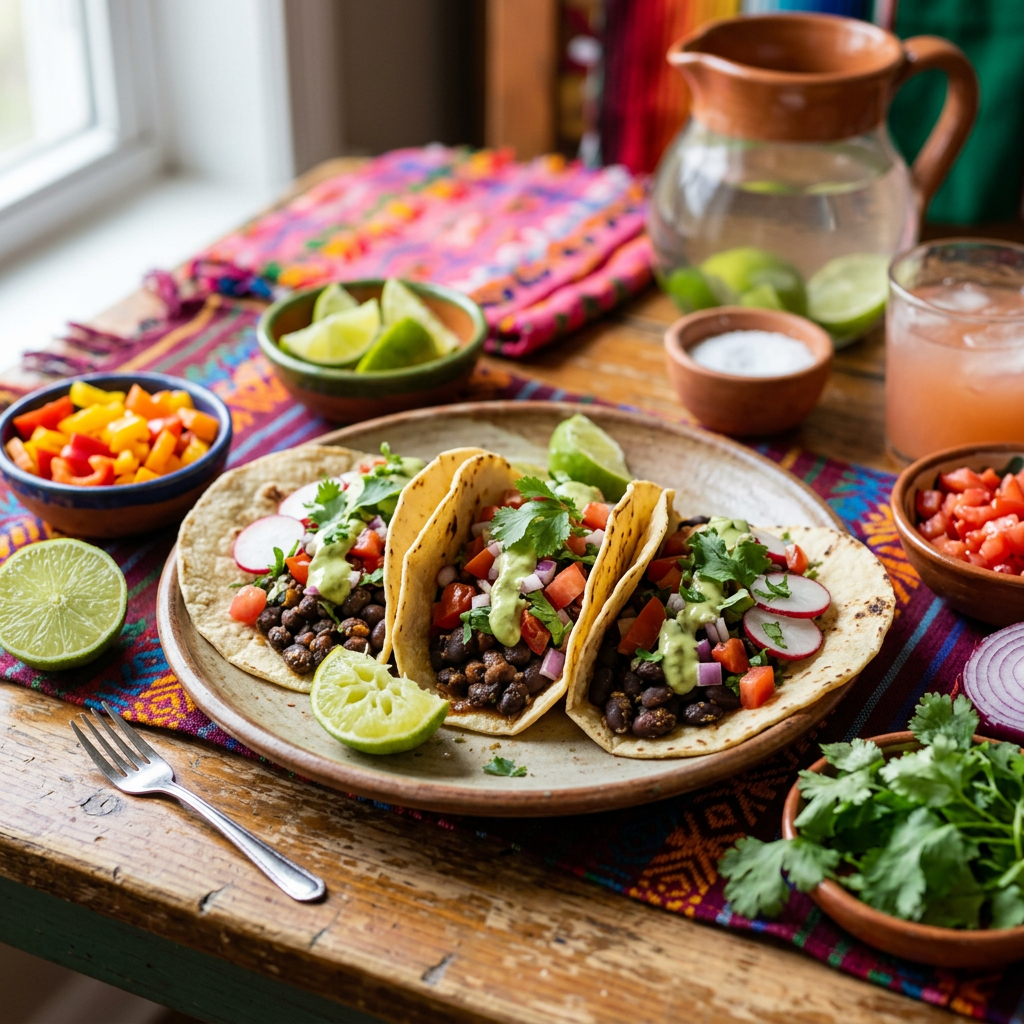 Vegan Tacos with Black Beans
