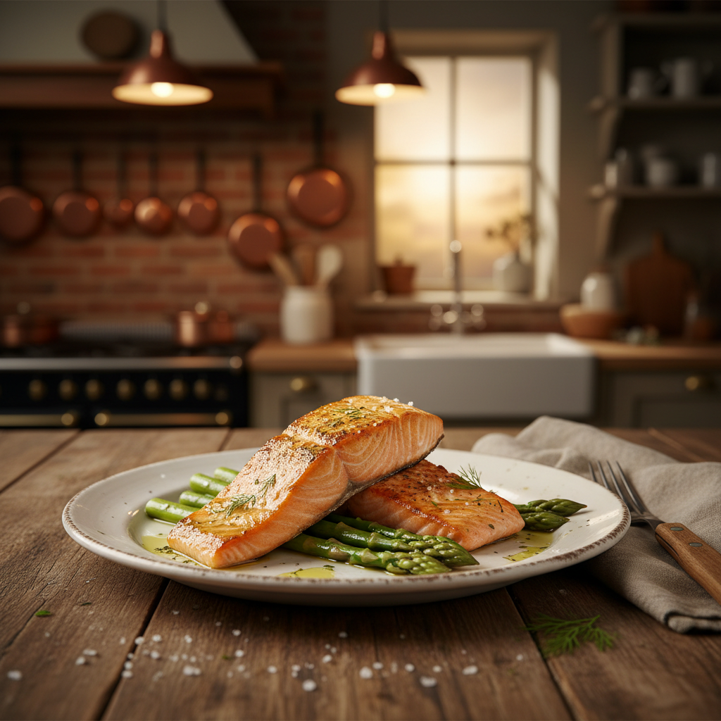 Baked Salmon with Asparagus