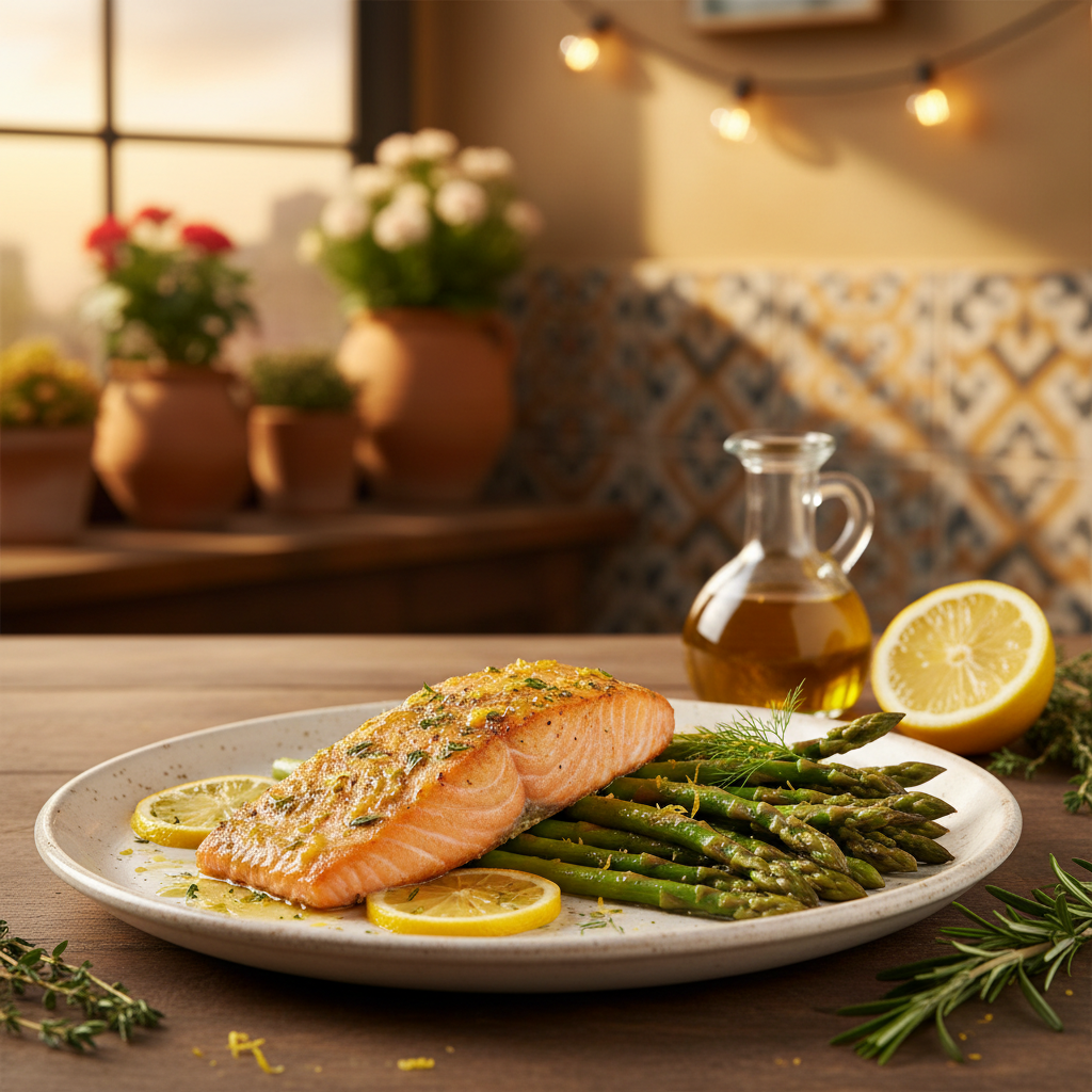 Citrus-Herb Salmon with Roasted Asparagus