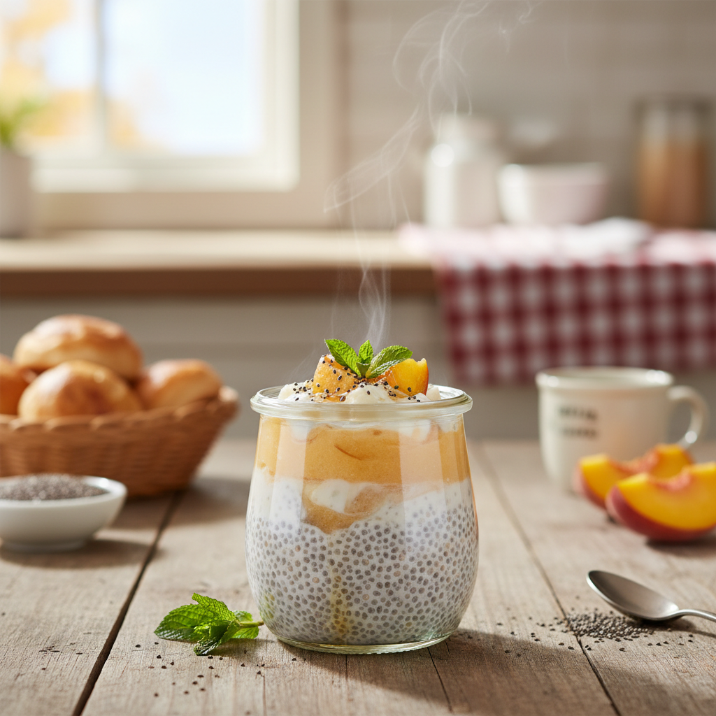 Peach Chia Seed Pudding