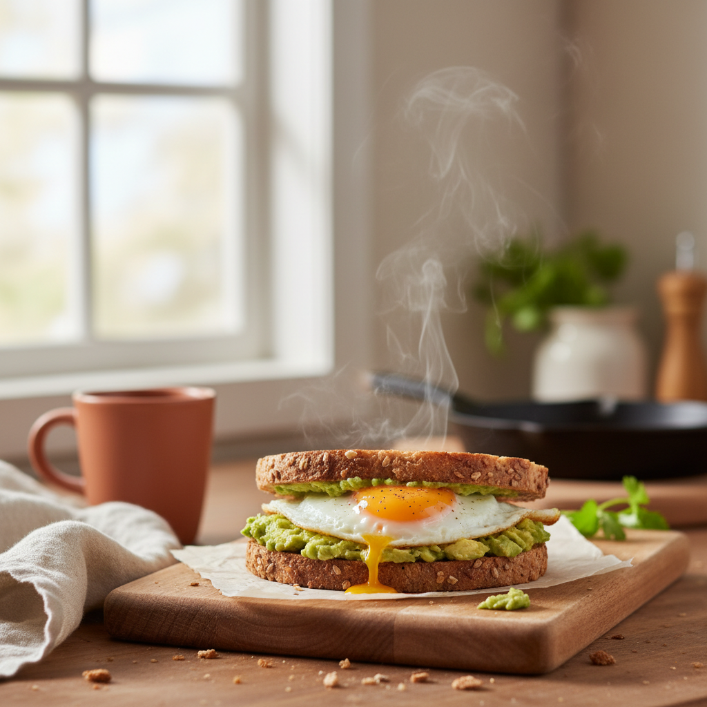 Egg and Avocado Breakfast Sandwich