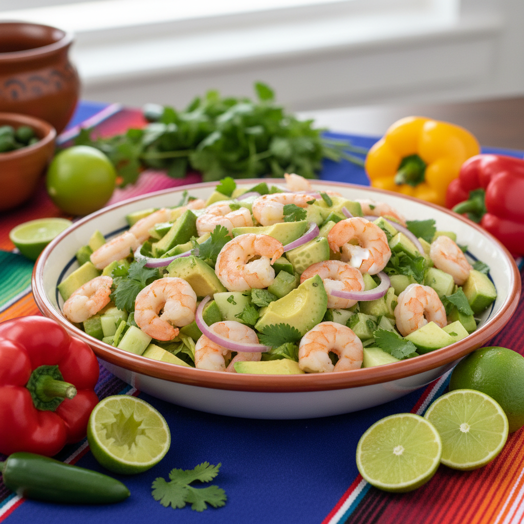 Shrimp & Avocado Lime Salad