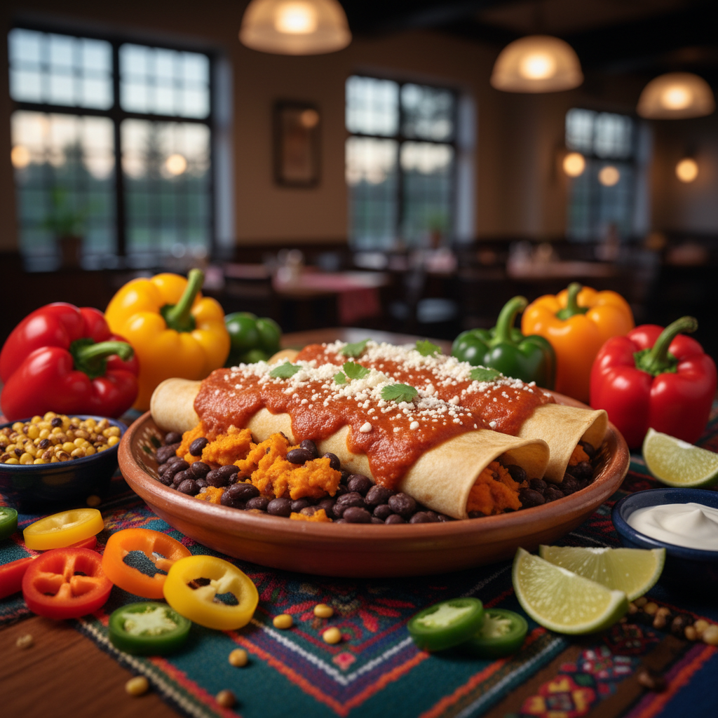 Sweet Potato Black Bean Enchiladas