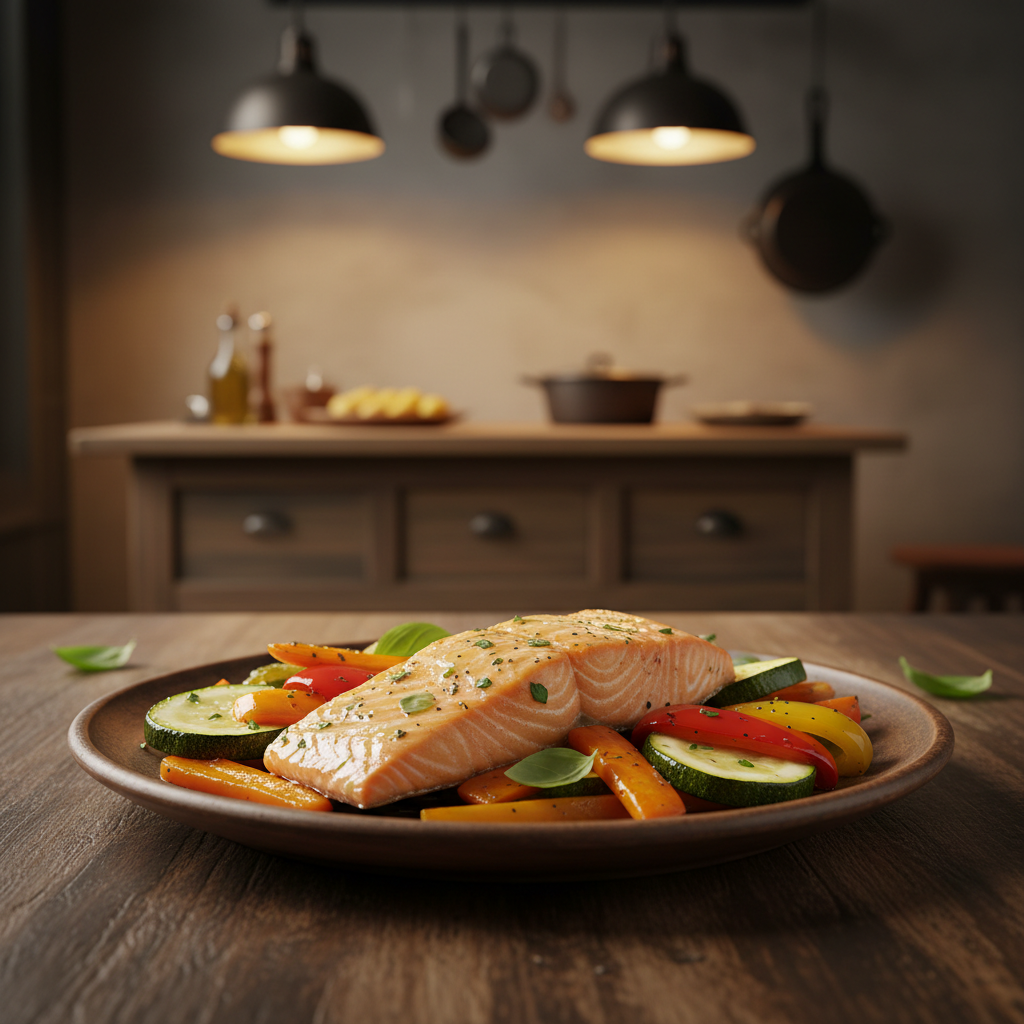 Easy Baked Salmon with Veggies