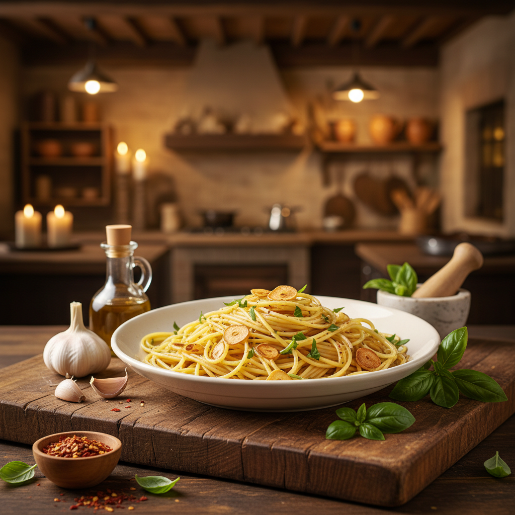 Spaghetti with Garlic and Oil