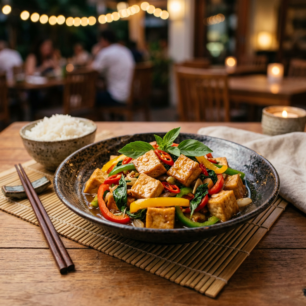 Thai Basil Tofu Stir-fry