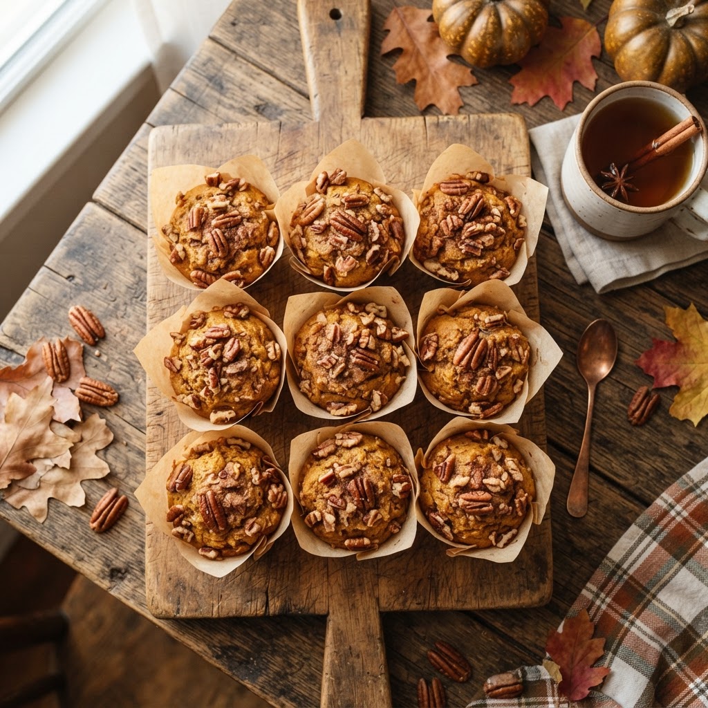 Nutty Pumpkin Spice Muffins