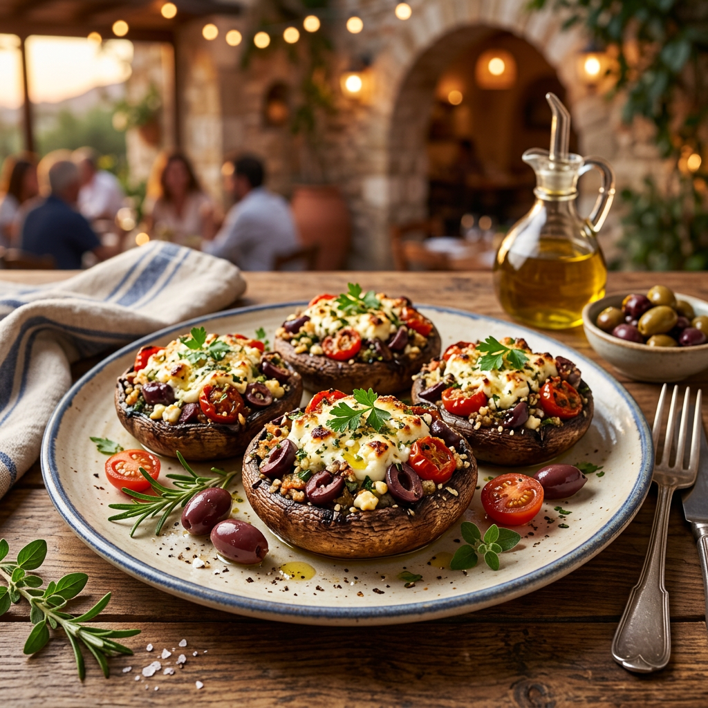 Stuffed Mediterranean Portobello Mushrooms