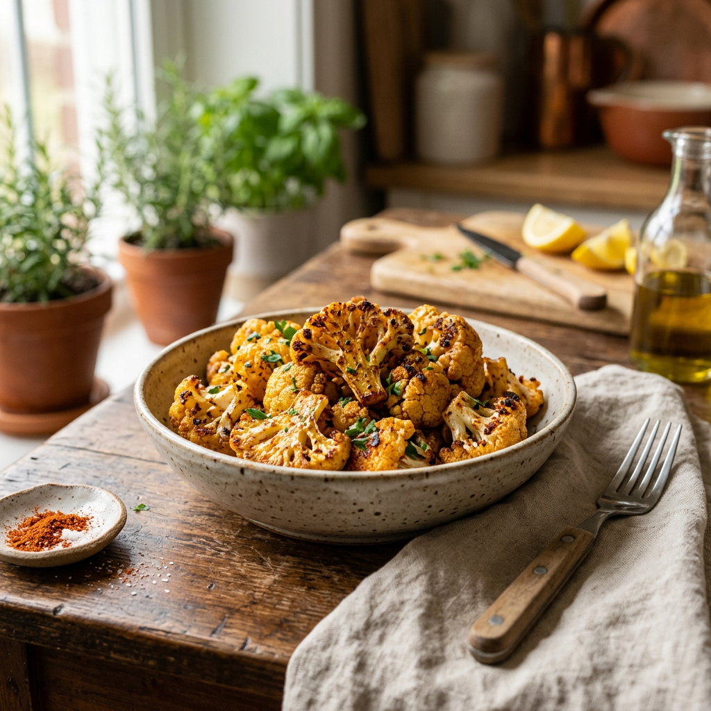 Spicy Roasted Cauliflower