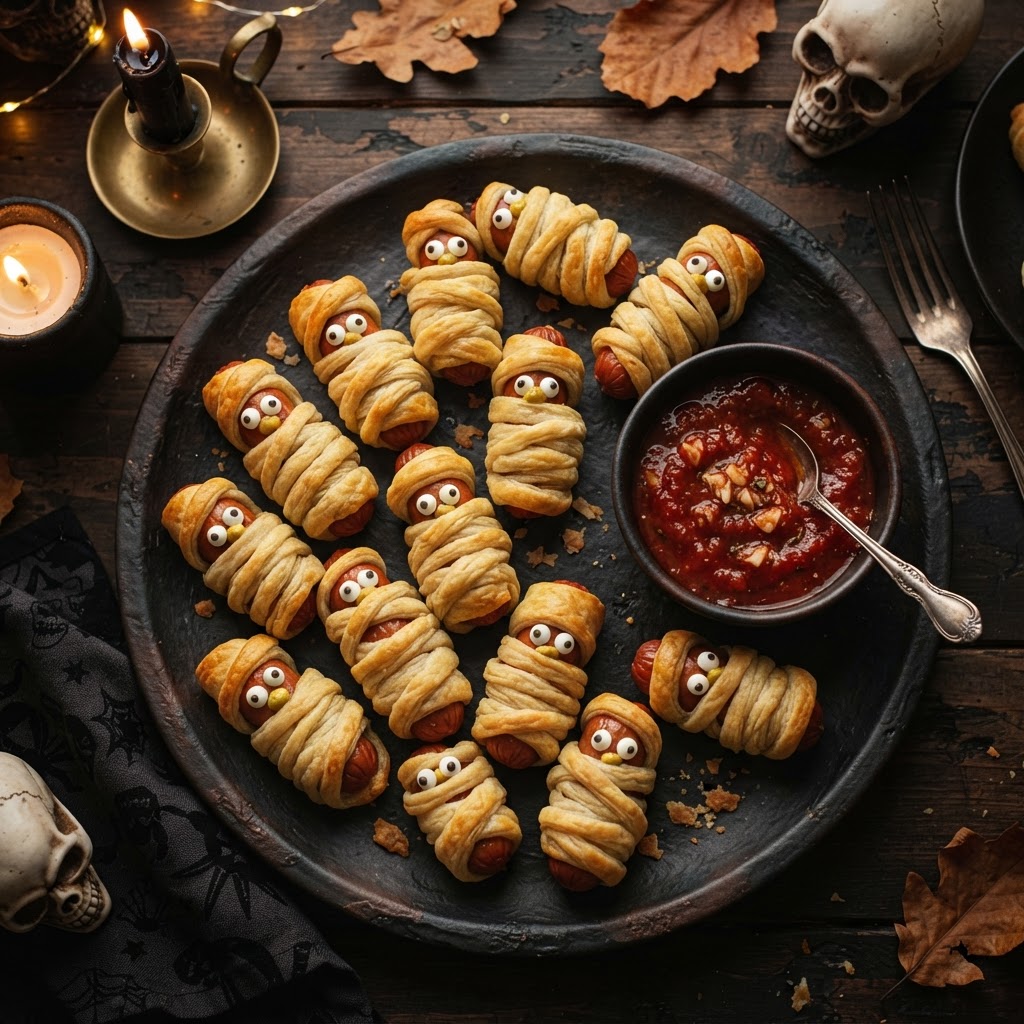 Mummy Wrapped Sausage Bites