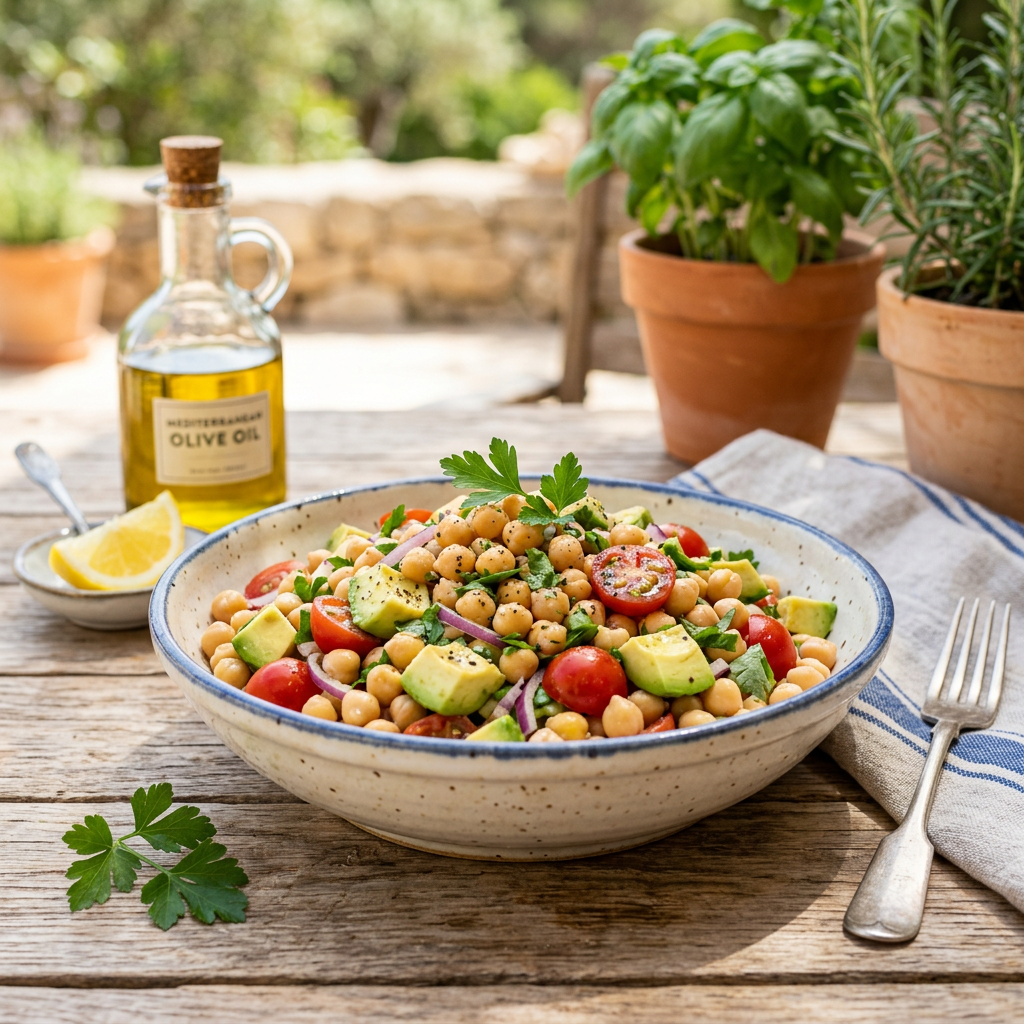 Chickpea Salad with Avocado