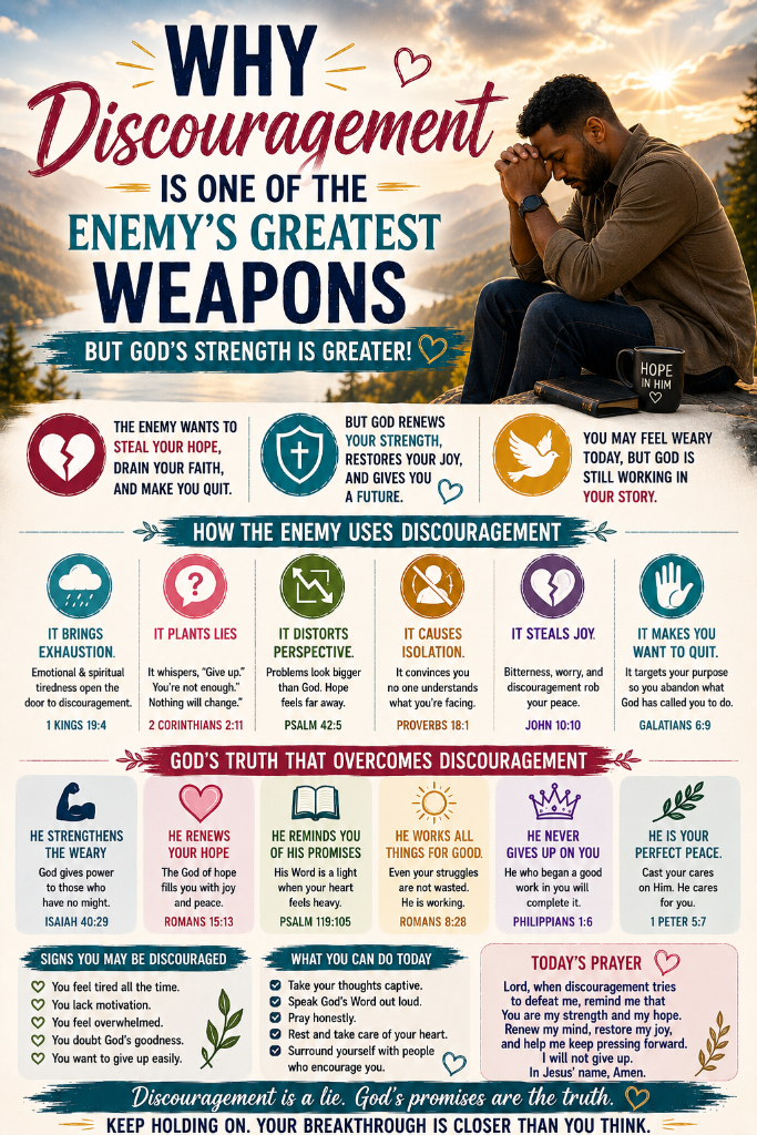 Why Discouragement Is One of the Enemy’s Greatest Weapons